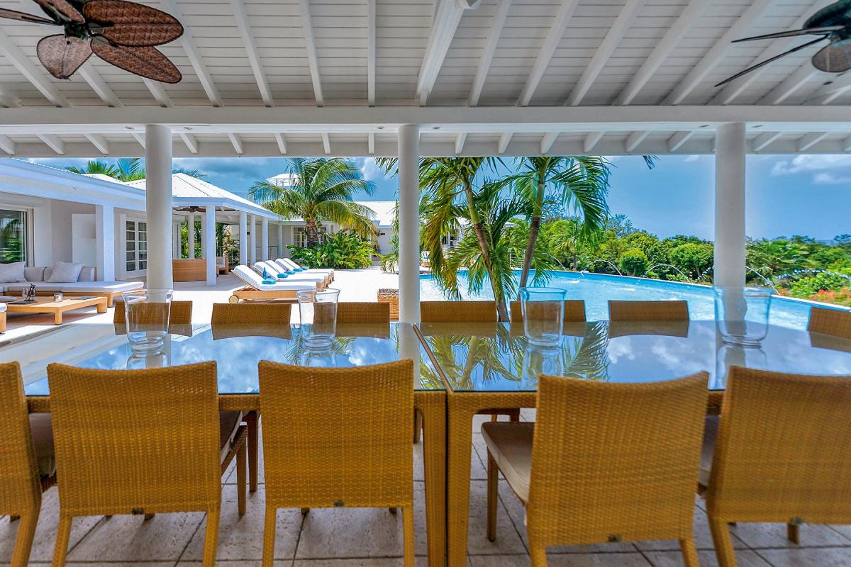 Villa Rental St Martin - Outdoor dining